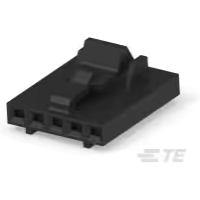 TE Connectivity-104257-4 Einzeladersteckverbinder, Gehäuse Conn Housing RCP 5 POS 2.54mm Crimp ST Cable Mount Black Bag