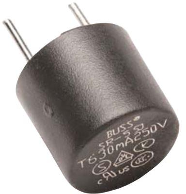 Eaton-SR-5-100MA-AP Sicherungen Fuse Cartridge Slow Blow Acting 0.1A 250V Radial 8.5 X 8.1mm Ammo CCC/SEMKO/VDE/cULus