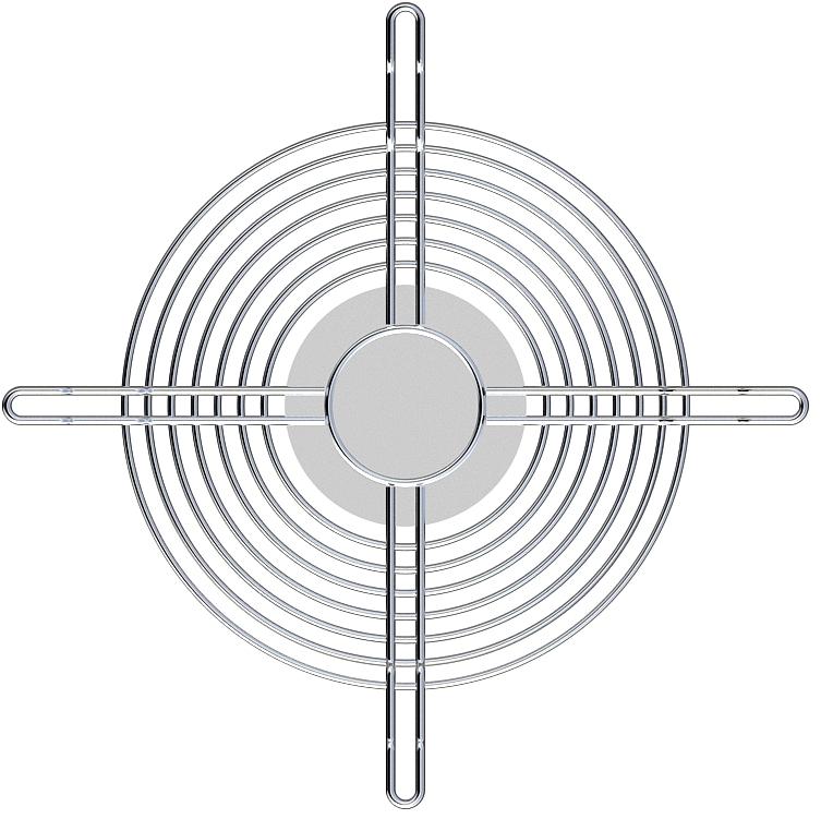 GardTec-SC100-W37 Wärmemanagement-Zubehör Fan Gard Bright Nickel Chrome