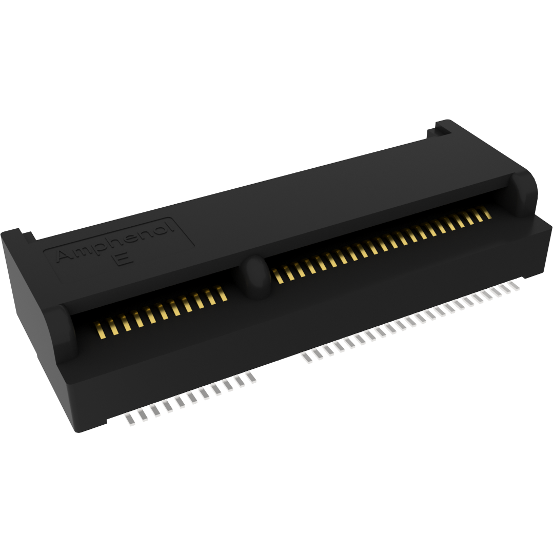 Amphenol Communications Solutions-MDT420E03001 Conector de borde de tarjeta Conn Card Edge F 67 POS 0.5mm Solder RA SMD Reel
