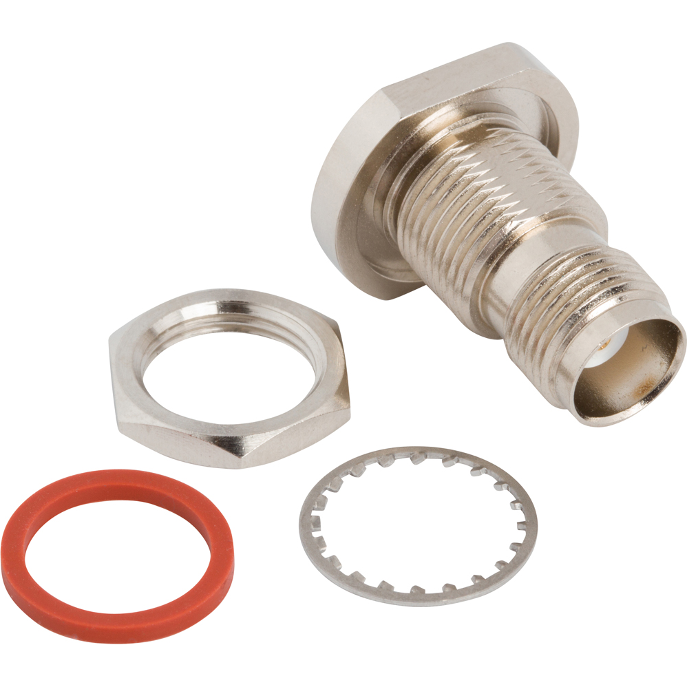 Amphenol RF-031-6769 Connector RF Conn TNC-MCX Adapter 0Hz to 6GHz 50Ohm ST Panel Mount RCP/RCP Gold