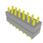 Conn Board Stacker HDR 14 POS 2mm Solder ST Top Entry Thru-Hole Bulk