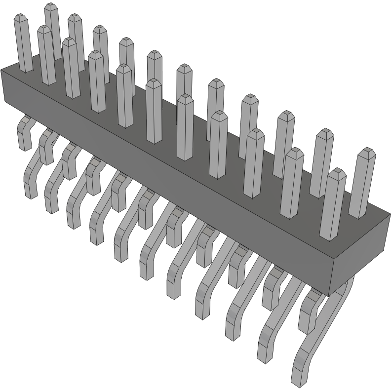 Samtec-MMT-111-01-T-DH Embases de raccordement et réceptacles PCB Conn Unshrouded Header HDR 22 POS 2mm Solder RA Side Entry SMD Tube