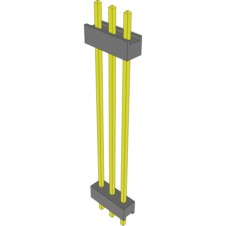 Samtec-DW-03-14-T-S-1200 Steckverbinderleisten und Leiterplattenbuchsen Conn Board Stacker HDR 3 POS 2.54mm Solder ST Top Entry Thru-Hole Bulk