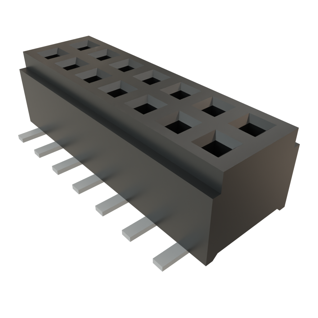 Samtec-CLM-107-02-F-D Embases de raccordement et réceptacles PCB Conn Micro Socket Strip SKT 14 POS 1mm Solder ST Top Entry SMD Tube