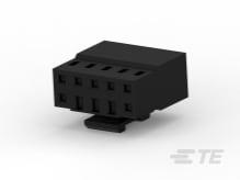 TE Connectivity-1-2316110-0 Einzeladersteckverbinder, Gehäuse Conn Housing RCP 10 POS 2mm Crimp ST Cable Mount Black Box