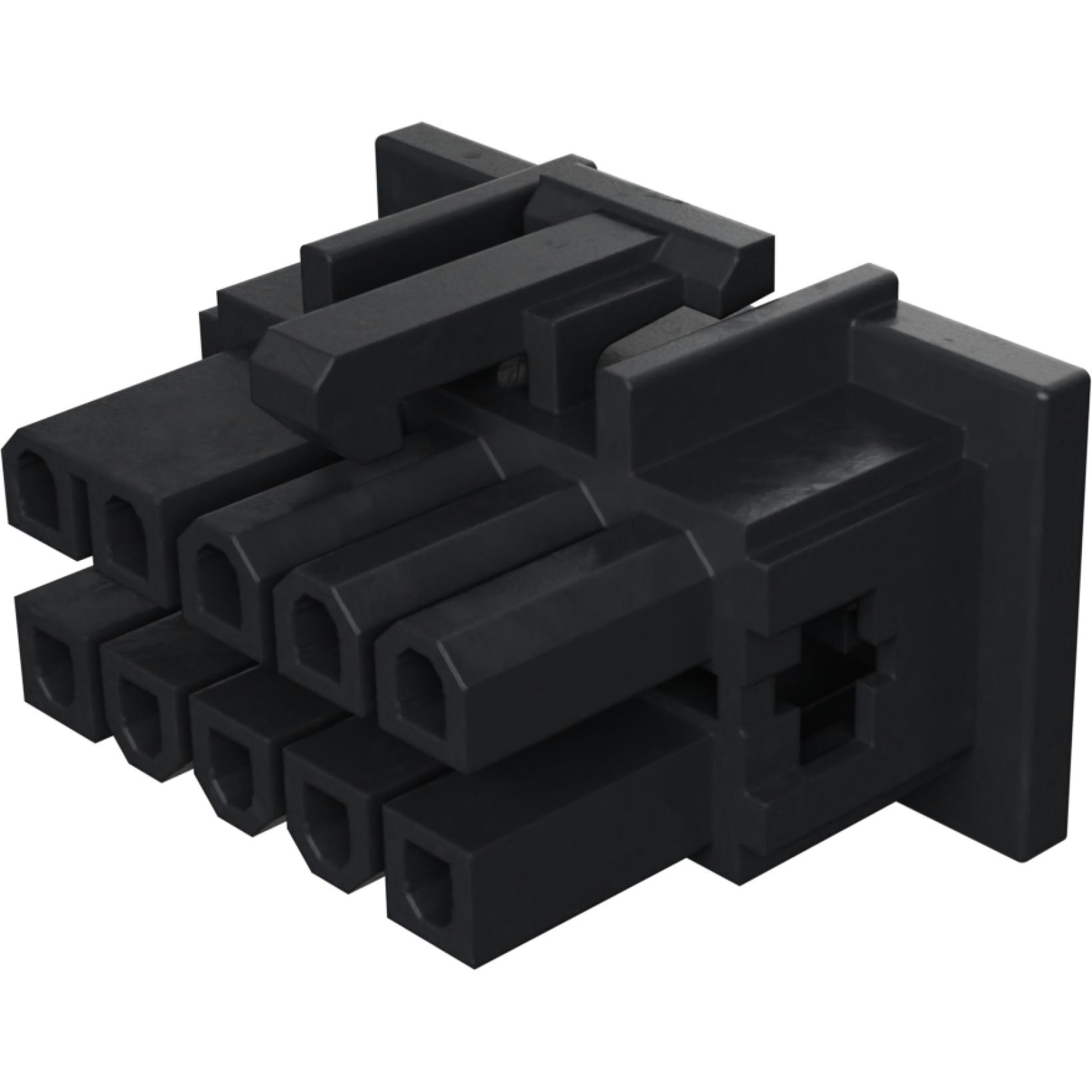 Molex-0015975101 分立接线罩连接器 Conn Housing F 10 POS 4.2mm Crimp ST Cable Mount Black Mini-Fit® TPA Bag