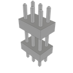 Conn Board Stacker HDR 6 POS 2mm Solder ST Top Entry Thru-Hole Bulk