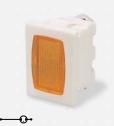 Bulgin Components PLC-H8580EBNAB Indicatori degli interruttori Switch Indicators Neon Lamp Rectangular Quick Connect Panel Mount with Snap-In