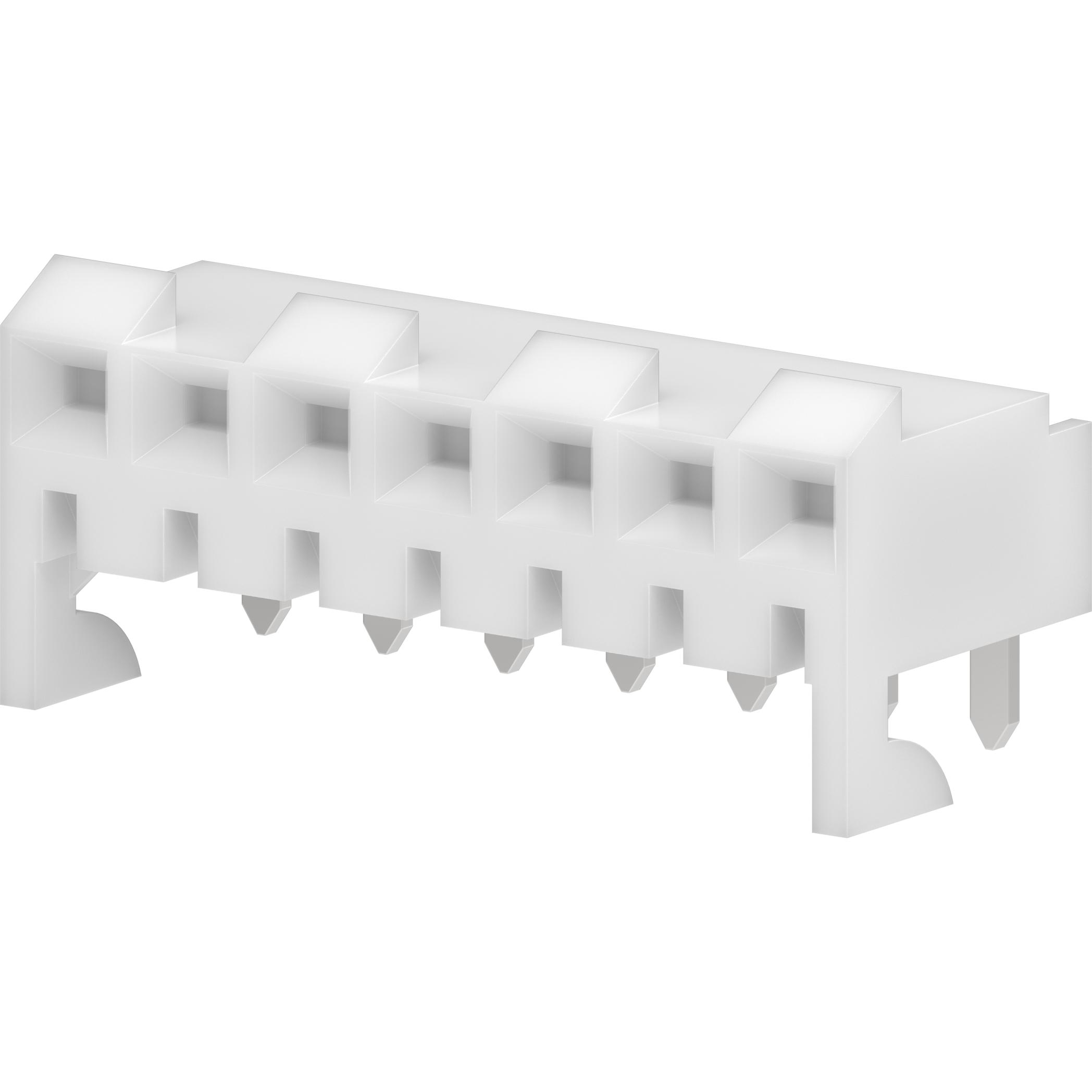 Molex-0009483075 Cabezales del conector y receptáculos PCB Conn Socket Strip RCP 7Power POS 3.96mm Solder RA Side Entry Thru-Hole KK 396 Tray