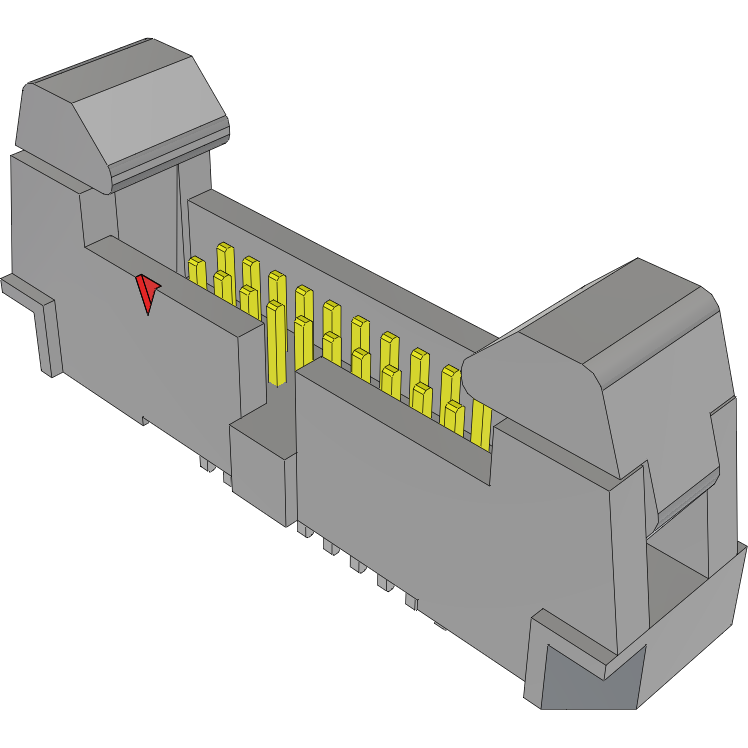 Samtec-EHF-110-01-FM-D Piastre connettori e prese PCB Conn Ejector Header HDR 20 POS 1.27mm Solder ST Top Entry Thru-Hole Tube