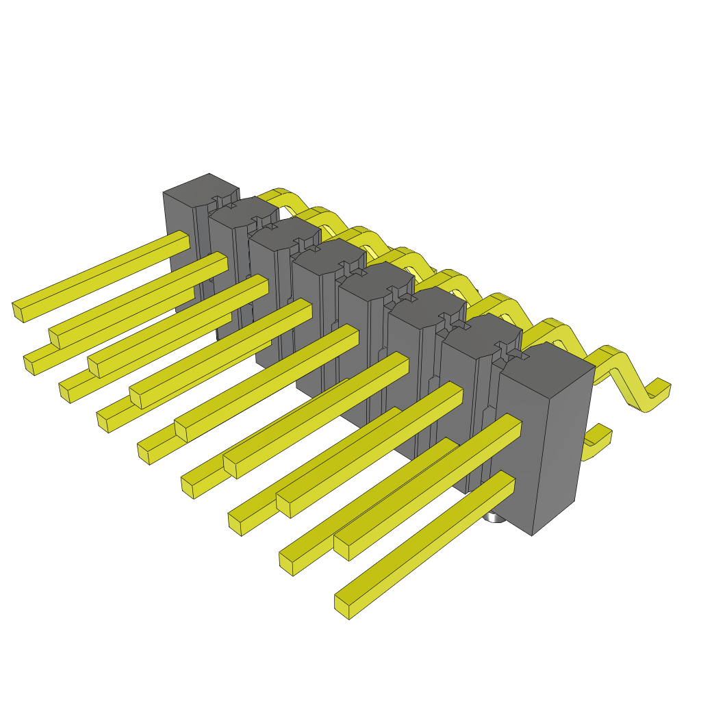Samtec-TSM-108-02-L-DH-A Connector Headers and PCB Receptacles Conn Unshrouded Header HDR 16 POS 2.54mm Solder RA Side Entry SMD Tube