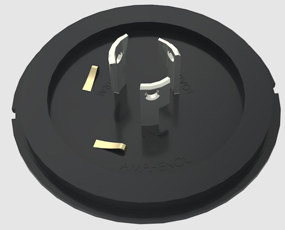 Amphenol Communications Solutions-FLBP75001 Lighting Accessories Base NEMA ANSI C136.41, 76mm, 3 Power, 2 Signal, Non-Vented