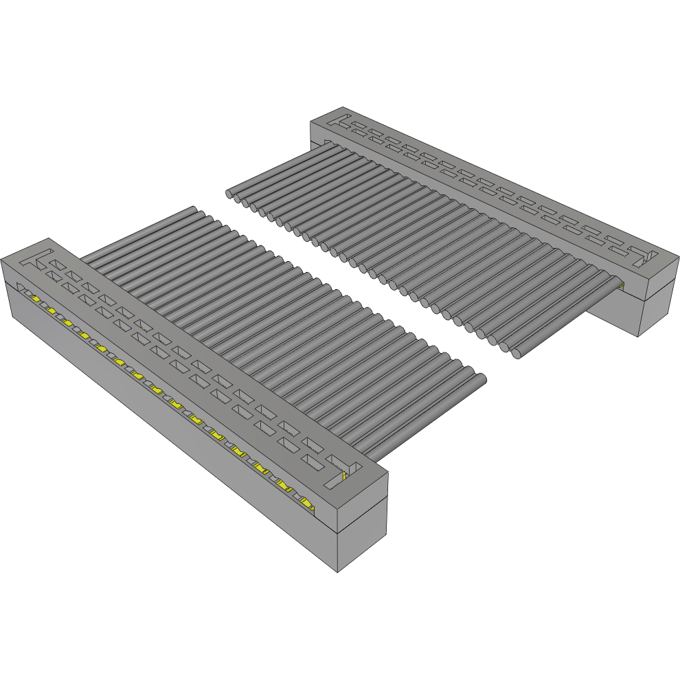 Samtec-TCSD-15-D-06.00-01 Flachband Kabelbaugruppen Cable Assembly 0.152m 28AWG 1mm 30 to 30 POS IDC Connector to IDC Connector F-F TIGER EYE™ Bulk
