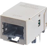 Conn RJ-45 F 8 POS 1.27mm Solder RA Thru-Hole 8 Terminal 1 Port T/R