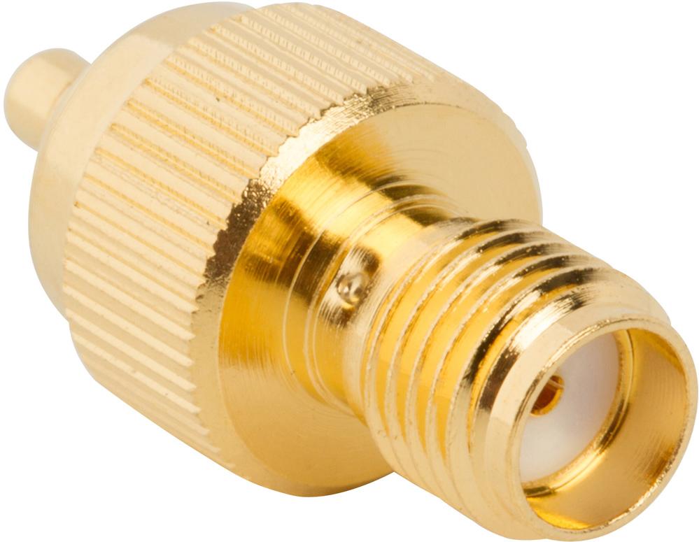 Amphenol RF-242141 RF-Steckverbinder Conn SMA-MMCX Adapter 0Hz to 6GHz 50Ohm ST RCP/PL Gold