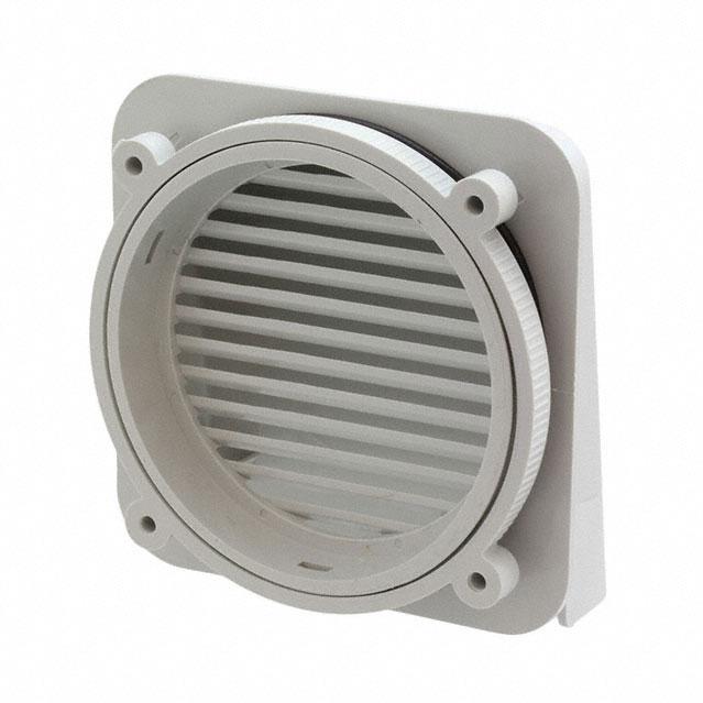 Bud Industries-IPV-1116 null Wide Opening external Vent with Color Light Gray