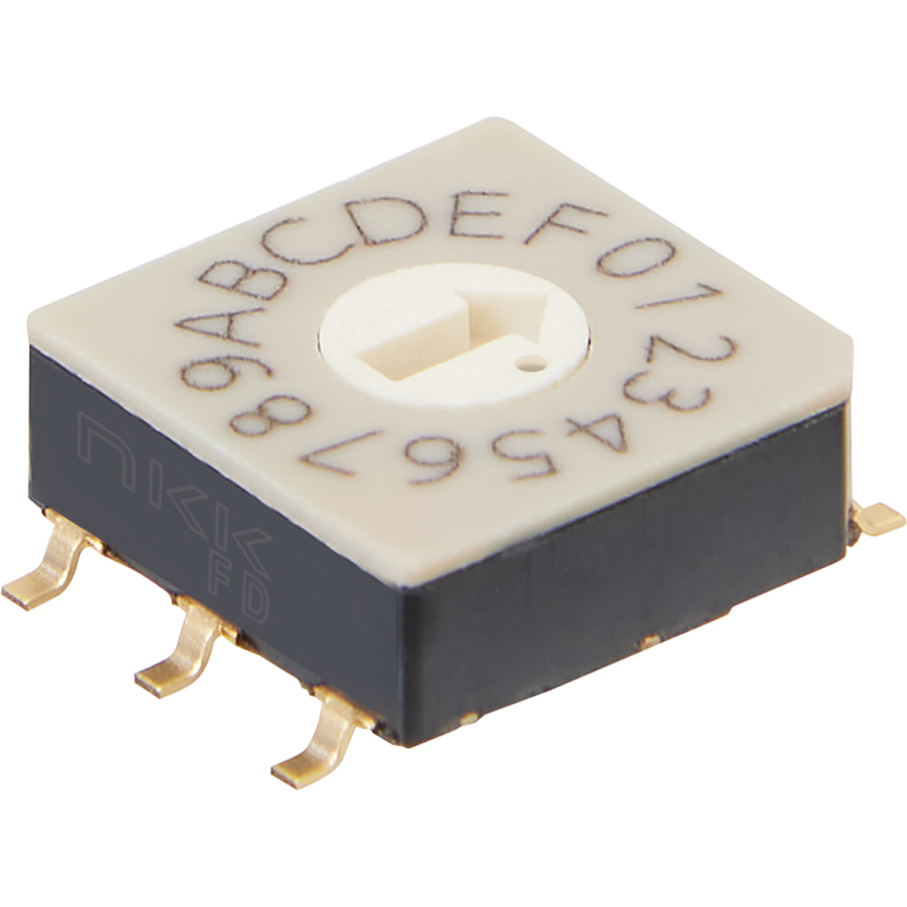 NKK Switches-FD02FR16P-R Commutateur DIP Switch DIP N.O./N.C. SP16T 16 Flush Screwdriver 20VAC 20VDC 0.4VA Gull Wing 10000Cycles 2.54mm SMD Reel