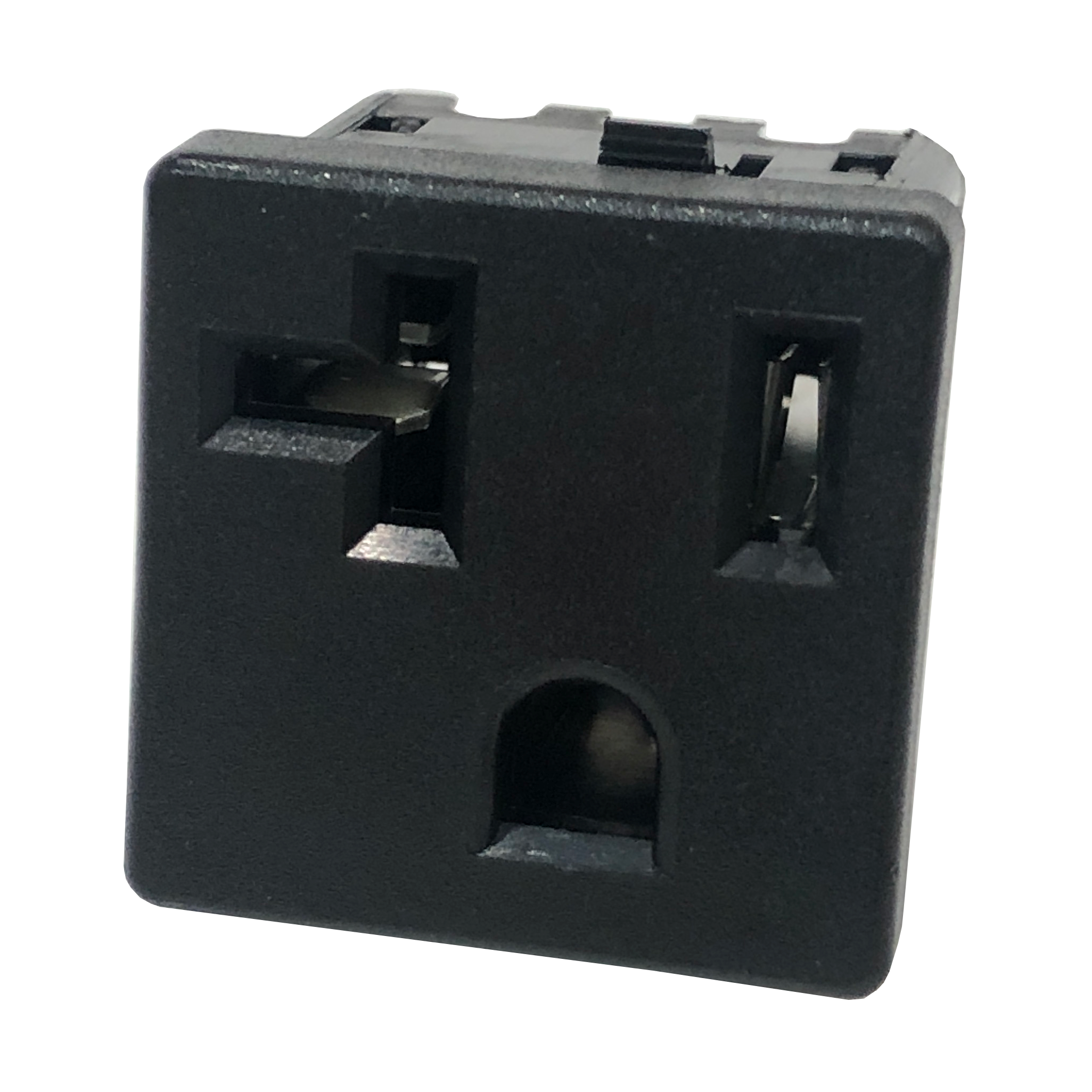 ADAM TECH-IEC-D-1 Connector Power Conn Outlet F 3 POS Solder Lug ST Panel Mount 3 Terminal 1 Port Tray