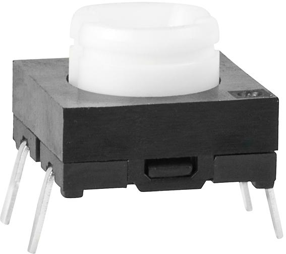 NKK Switches-JB15KP Switch Tactile Switch Tactile OFF (ON) SPST Square Button PC Pins 0.05A 24VDC 5000000Cycles 1.76N Thru-Hole