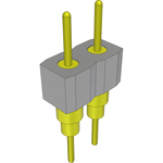 Conn Unshrouded Header HDR 2 POS Solder ST Top Entry Thru-Hole Bulk