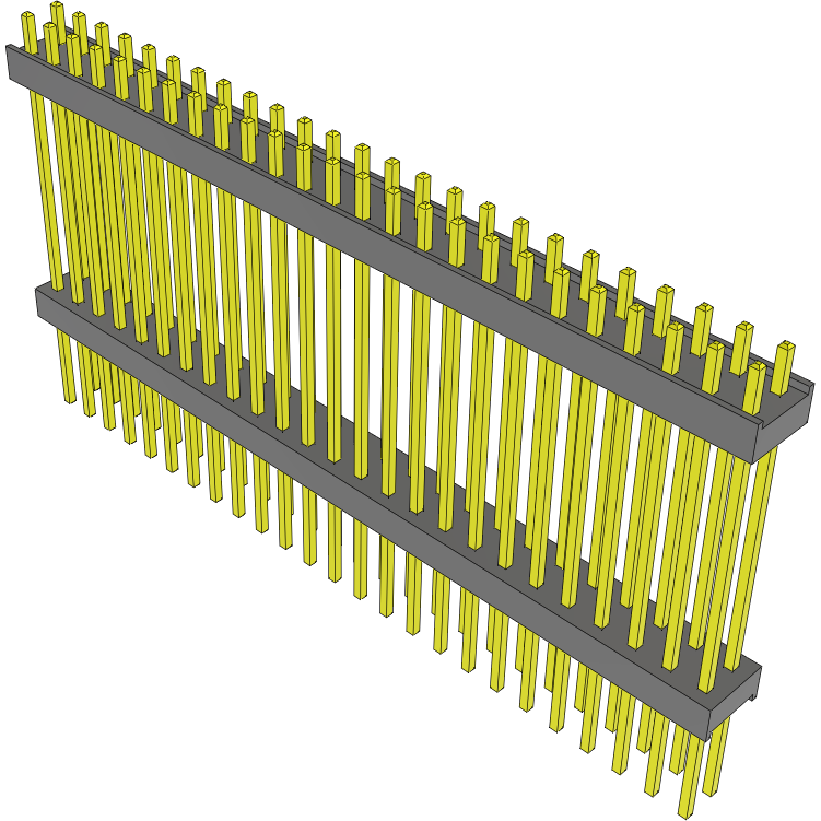 Samtec-EW-25-19-G-D-900 Connector Headers and PCB Receptacles Conn Board Stacker HDR 50 POS 2.54mm Solder ST Top Entry Thru-Hole Bulk