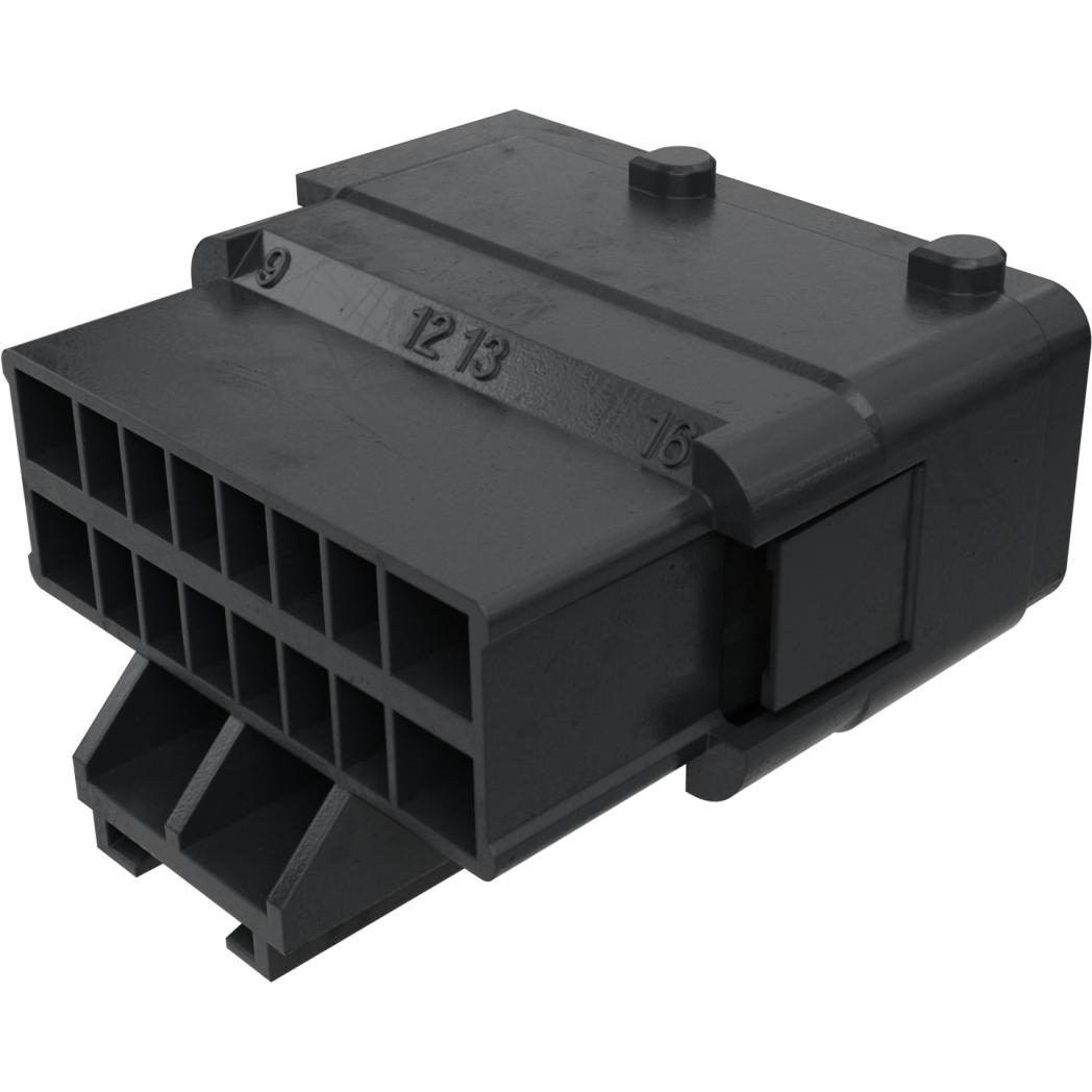 Molex-98276-1001 Carcaza de cables discretos de conector Conn Housing M 16Power POS 3.33mm Crimp ST Cable Mount Black Bag