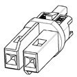 TE Connectivity-1740825-1 Connector Discrete Wire Housing Conn Housing PL 2 POS 3.6mm Crimp ST Cable Mount White