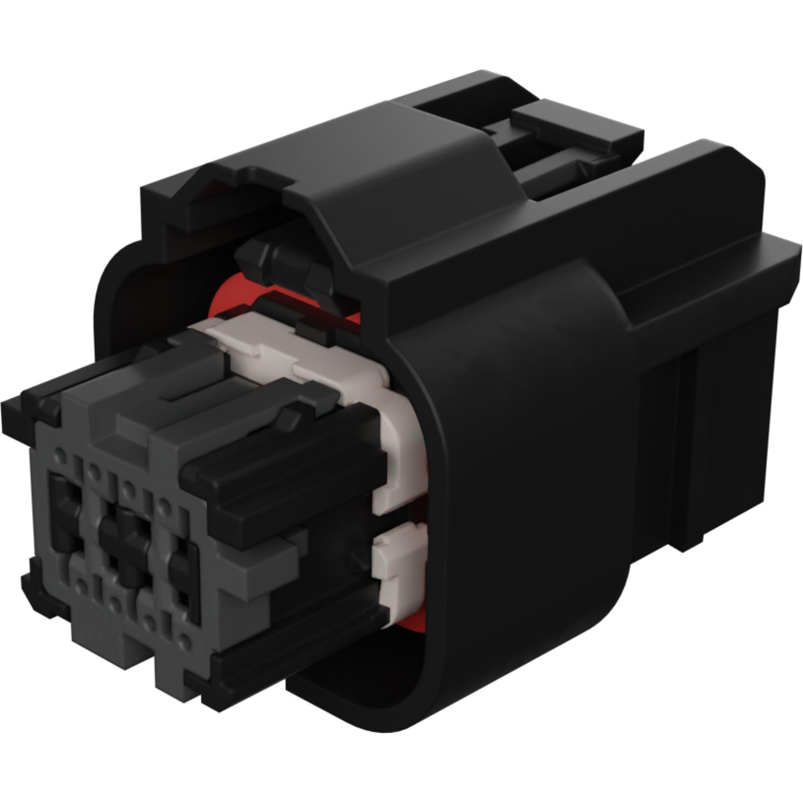Molex-0348944011 Connector Discrete Wire Housing Conn Housing RCP 8 POS 1.8mm Crimp ST Cable Mount Black Bag