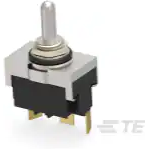 TE Connectivity-AWTA1504 Switch Toggle Switch Toggle ON OFF SPST Round Lever Quick Conn 20A 250VAC 30VDC Panel Mount with Threads Bulk