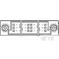 TE Connectivity-532432-9 Backplane connettore Conn HDI M 180 POS 2.54mm Solder ST Thru-Hole Tube