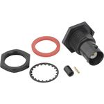 BNC Straight Crimp Jack RG-178 RG-196 Bulkhead Rear Mount 50 Ohm Black Plating