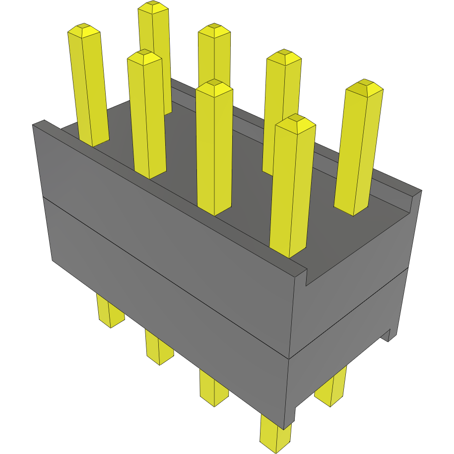 Samtec-SSW-104-01-F-D 连接器插头及 PCB 插座 Conn Socket Strip SKT 8 POS 2.54mm Solder ST Top Entry Thru-Hole Bulk