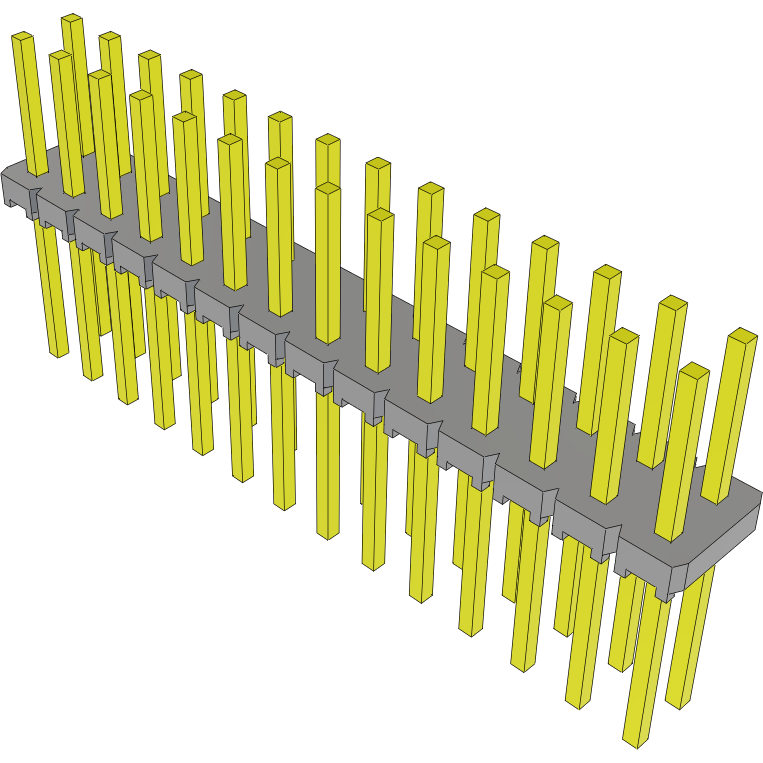 Samtec-MTLW-114-22-G-D-250 Piastre connettori e prese PCB Conn Unshrouded Header HDR 28 POS 2.54mm Solder ST Top Entry Thru-Hole Bulk