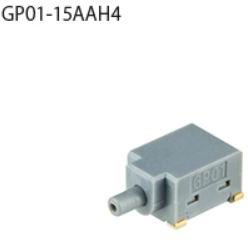 NKK Switches-GP01-15AAH4 Switch Push Button Switch Push Button OFF (ON) SPST Round Plunger 0.1A 28VAC 28VDC 0.4VA Momentary SMD J-Lead
