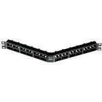 Patch Panel 48 Port, Modular Angled HD, Black