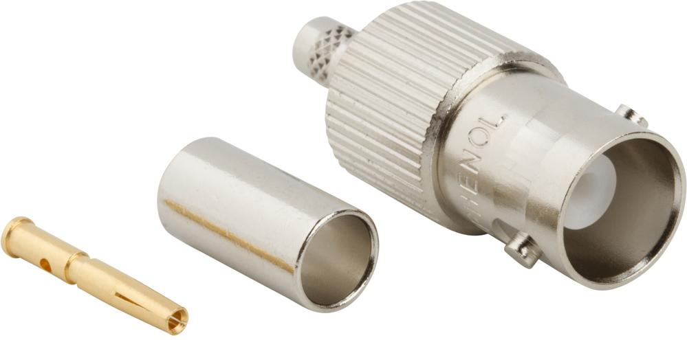 Amphenol RF-000-36800 RF-Steckverbinder Conn BNC 0Hz to 4GHz 50Ohm Crimp ST Cable Mount F Gold