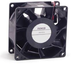 MinebeaMistumi – NMB Technologies-08038RA-24Q-GA-00 Gebläse und Lüfter DC Fan Axial Ball Bearing 24V 14V to 27.6V 91.8CFM 56dB 80 X 80 X 38mm