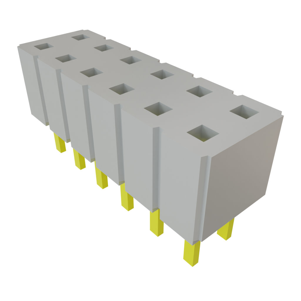 Samtec-MTSW-106-07-L-D-220 连接器插头及 PCB 插座 Conn Unshrouded Header HDR 12 POS 2.54mm Solder ST Top Entry Thru-Hole Bulk