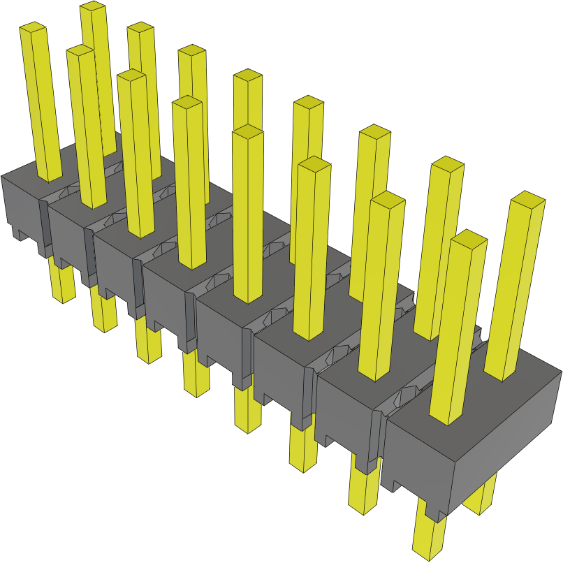 Samtec-MTSW-108-23-T-D-228 连接器插头及 PCB 插座 Conn Unshrouded Header HDR 16 POS 2.54mm Solder ST Top Entry Thru-Hole Bulk