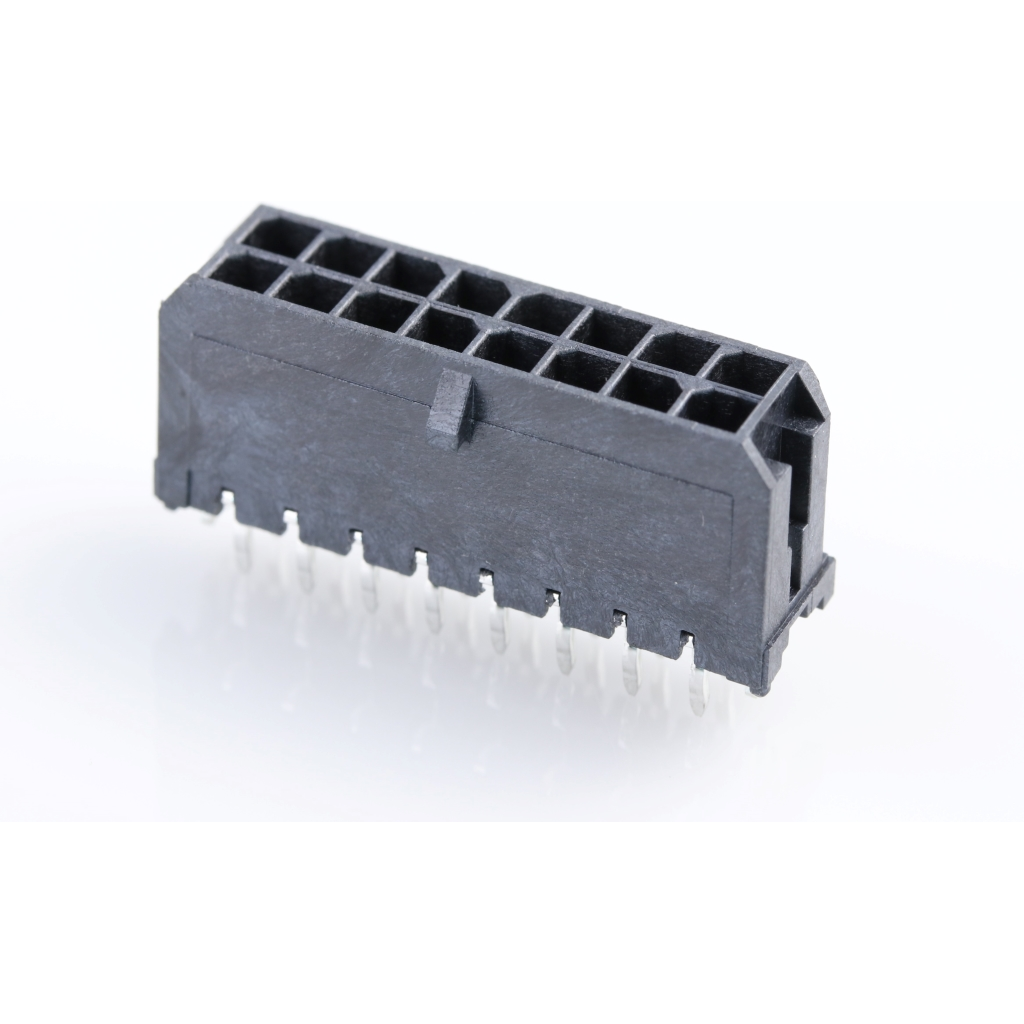 Molex-43045-1624 连接器插头及 PCB 插座 Conn Wire to Board HDR 16 POS 3mm Press Fit ST Top Entry Thru-Hole Tray