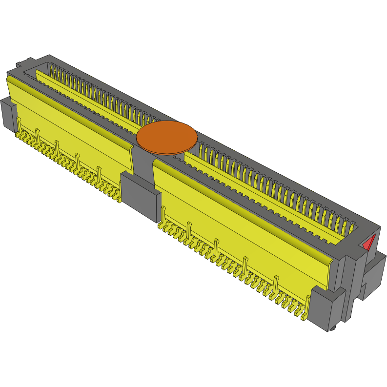 Samtec-QMSS-052-06.75-L-D-A-K 连接器插头及 PCB 插座 Conn Micro High Speed Terminal Strip HDR 104 POS 6.35mm/0.635mm Solder ST SMD Tray