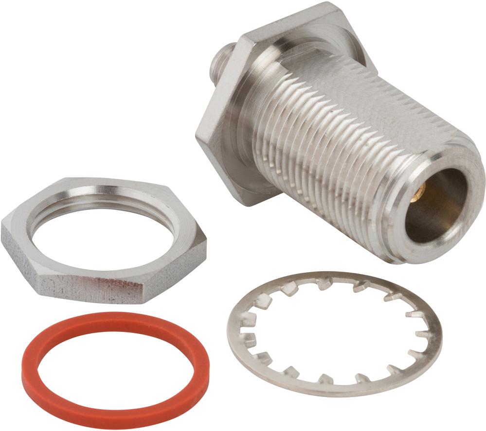 Amphenol RF-901-3143-1000 RF-Steckverbinder Conn Type N-SMA Adapter 0Hz to 18GHz 50Ohm ST Panel Mount RCP/RCP Gold