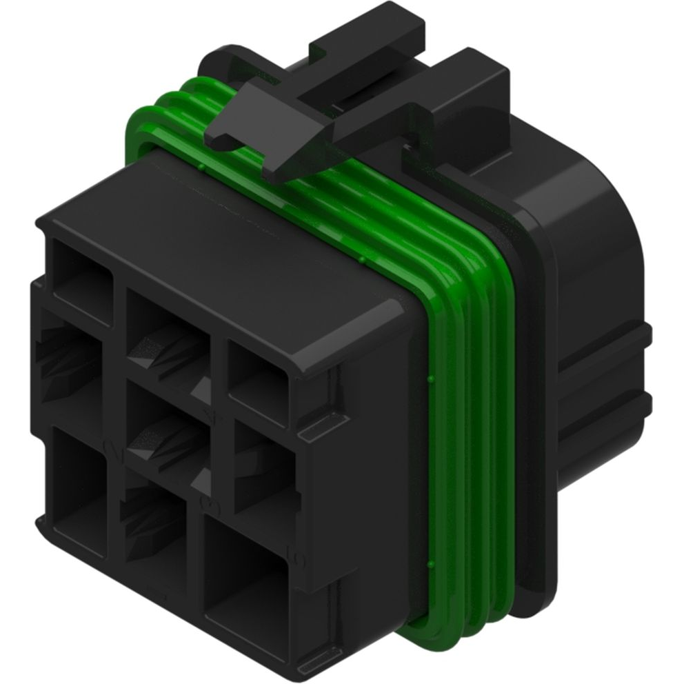 Delphi-12077993 Einzeladersteckverbinder, Gehäuse Conn Housing RCP 5 POS Crimp ST Cable Mount Black