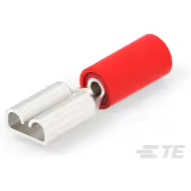 TE Connectivity-140805-2 连接器端子 Quick Disconnect Terminal 17-22AWG Brass Red F 21.6mm Tin Box