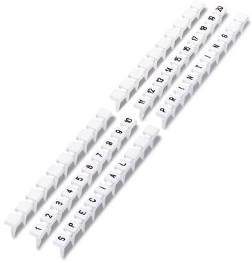 PHOENIX CONTACT-BNB-ZB 6.2.LGS:FORTL.ZAHLEN 1-10 Steckverbinderzubehör Connector Accessories Zack Marker Strip Straight White