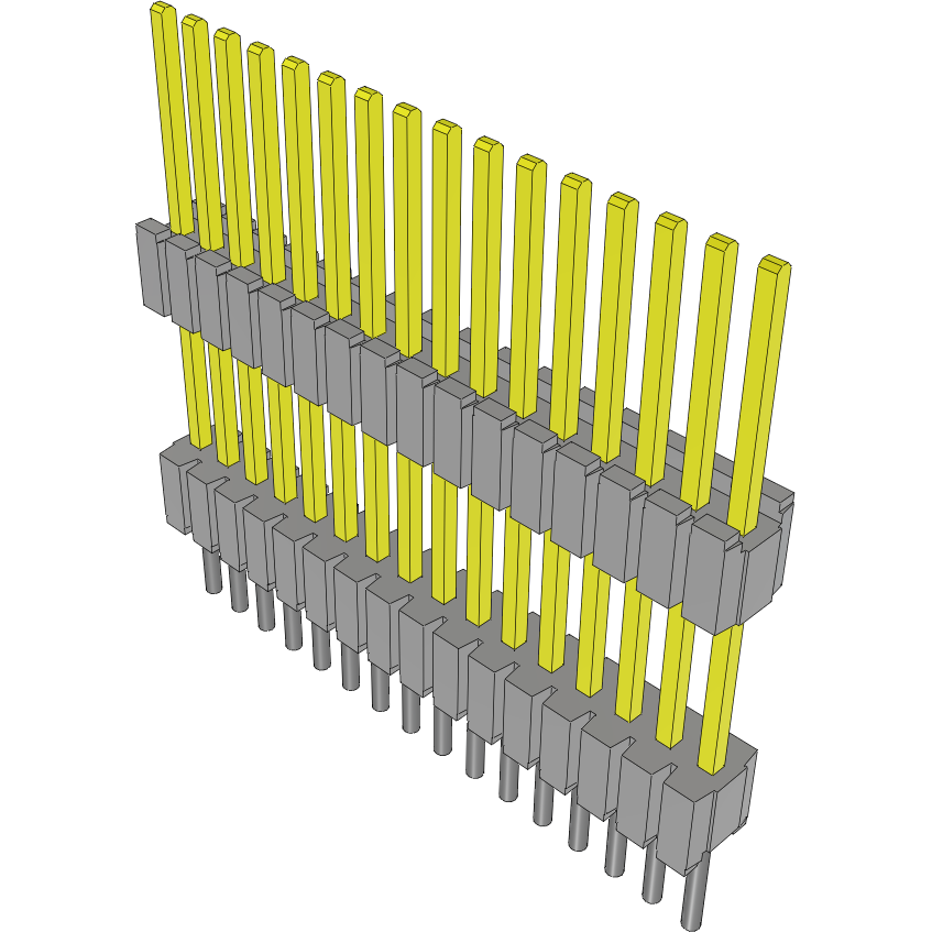 Samtec-DWM-16-59-S-S-400 连接器插头及 PCB 插座 Conn Board Stacker HDR 16 POS 1.27mm Solder ST Thru-Hole Tube