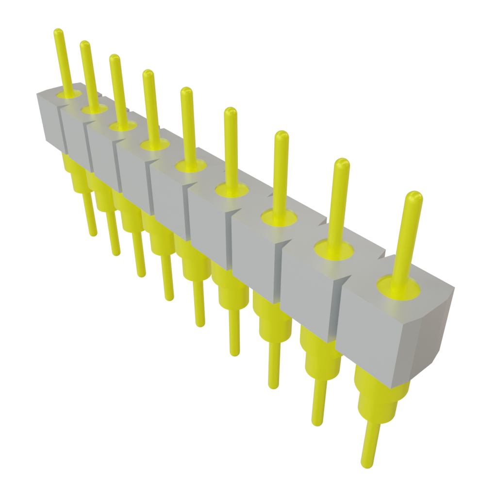 Samtec-BBS-109-G-A Steckverbinderleisten und Leiterplattenbuchsen Conn Unshrouded Header HDR 9 POS 2.54mm Solder ST Top Entry Thru-Hole Tube