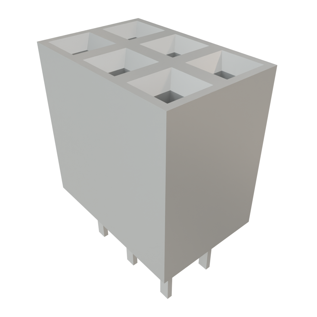 Samtec-BCS-103-L-D-TE Steckverbinderleisten und Leiterplattenbuchsen Conn Socket Strip SKT 6 POS 2.54mm Solder ST Top Entry Thru-Hole TIGER CLAW™ Layer