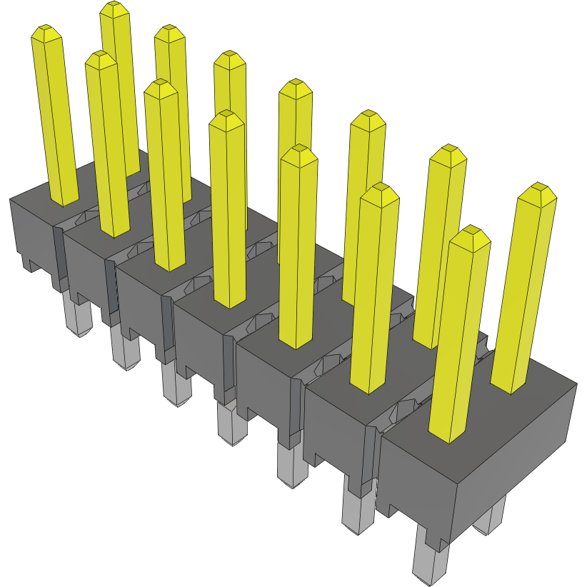 Samtec-HTSW-107-23-L-D-LL Piastre connettori e prese PCB Conn Unshrouded Header HDR 14 POS 2.54mm Solder ST Top Entry Thru-Hole Bulk